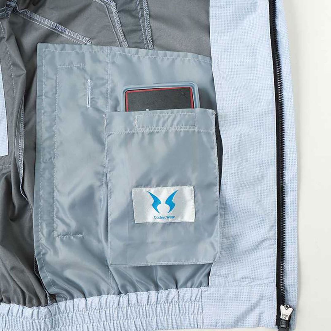 空調風神服 チタン加工 ベスト(服のみ) 3L シルバーグレー KF102 サンエス EFウェア 作業着 空調ウェア