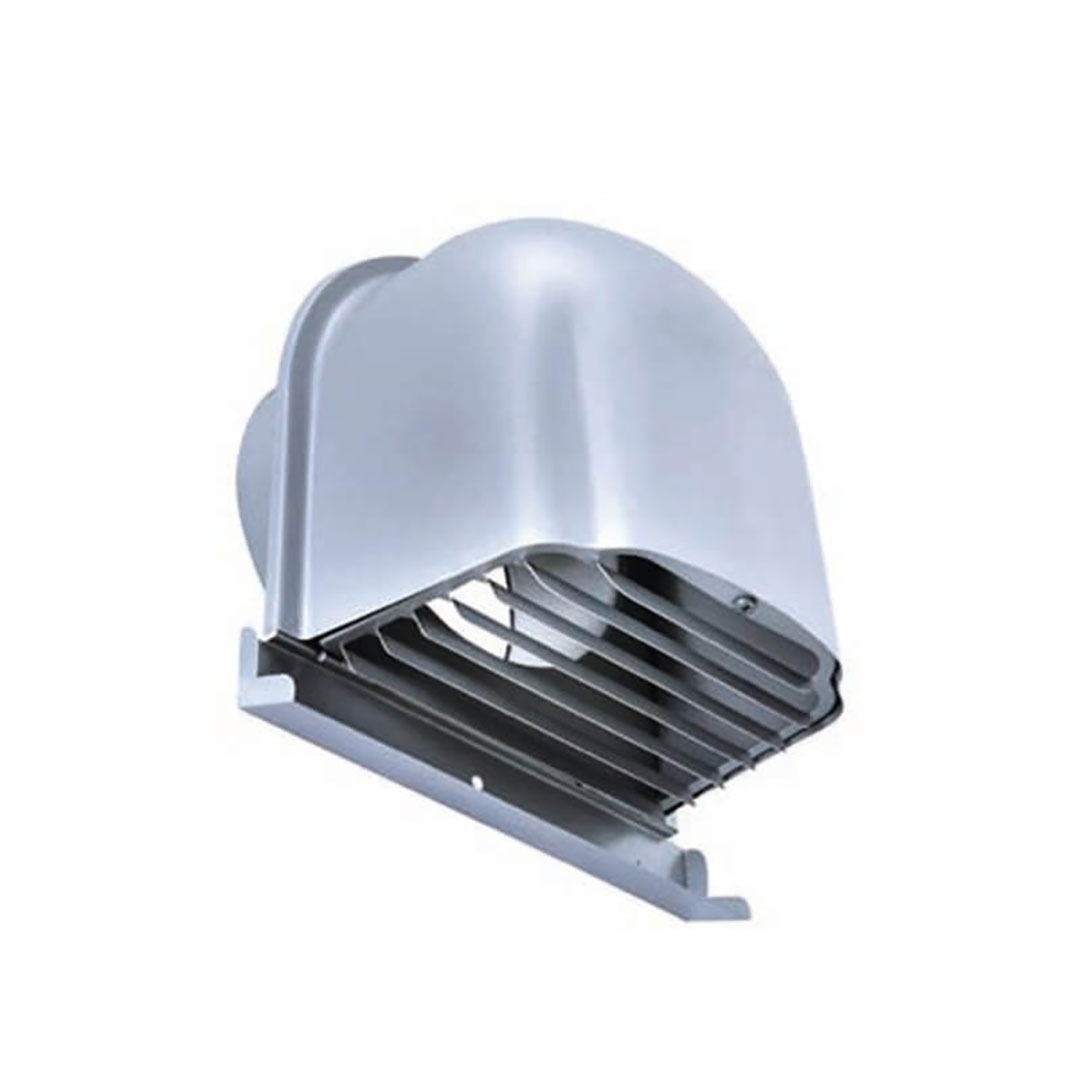 外壁用 ステンレス製 換気口(深型フード)径Φ100用 ガラリ型 換気フード 西邦工業 CFX100MS