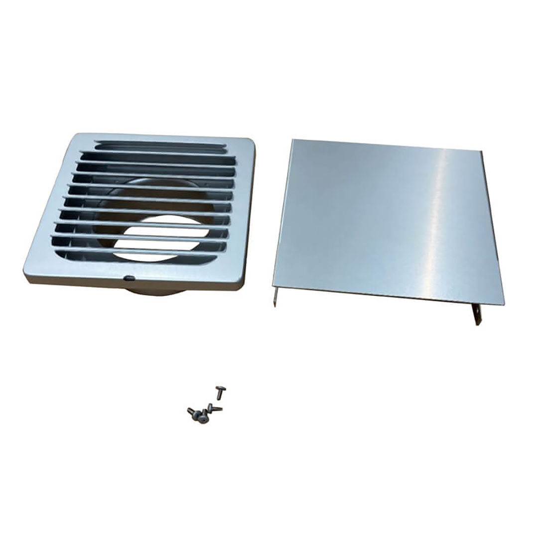 【カスタムカラー塗装品】アルミ製換気口(角型フラットフード)外壁用 径Φ150用 KXU150