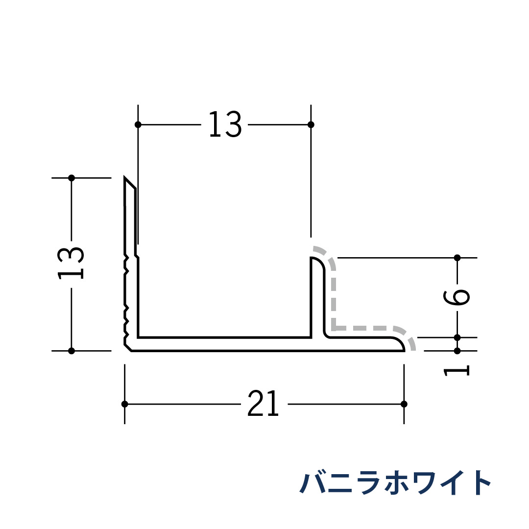 アルミアクリルペイントジョイナー 入隅 アルミ12ABカラー 50137 2.73m バニラホワイト 創建【法人限定】