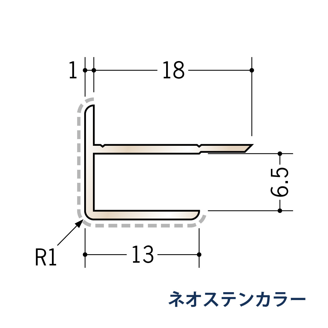 アルミアクリルペイントジョイナー 出隅 アルミ6ADカラー 50123 2.73m ネオステンカラー 創建【法人限定】