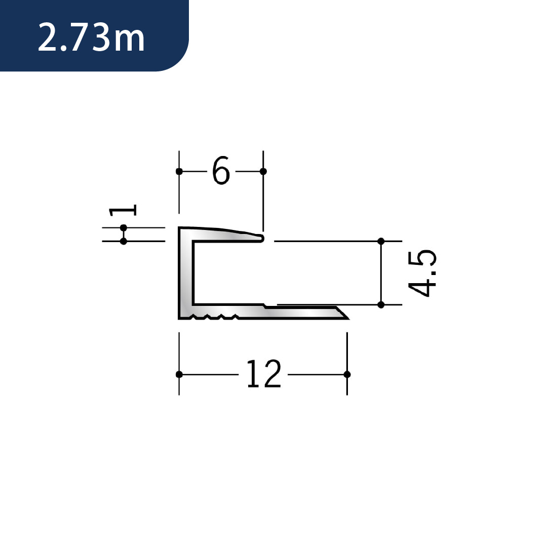 アルミコ型ジョイナー アルミ4CA 54082 2.73m アルマイトシルバー 創建【法人限定】