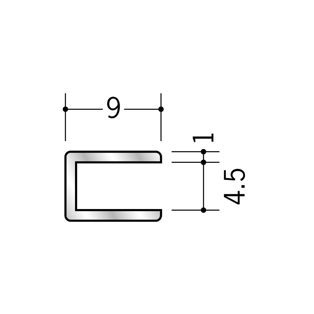 アルミコ型ジョイナー アルミ4.5CC 54182 3m アルマイトシルバー 創建【法人限定】