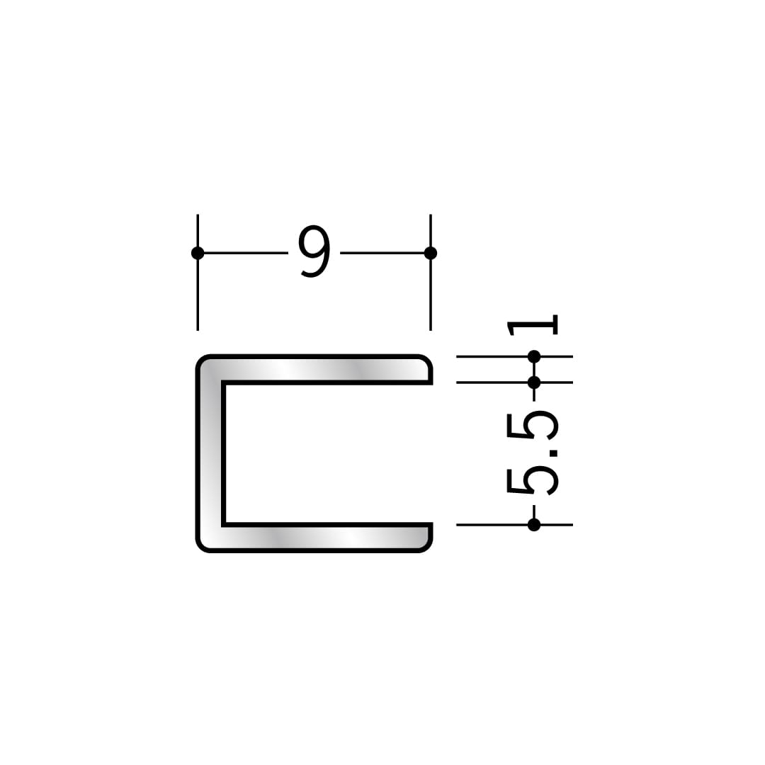 アルミコ型ジョイナー アルミ5.5CC 54183 3m アルマイトシルバー 創建【法人限定】