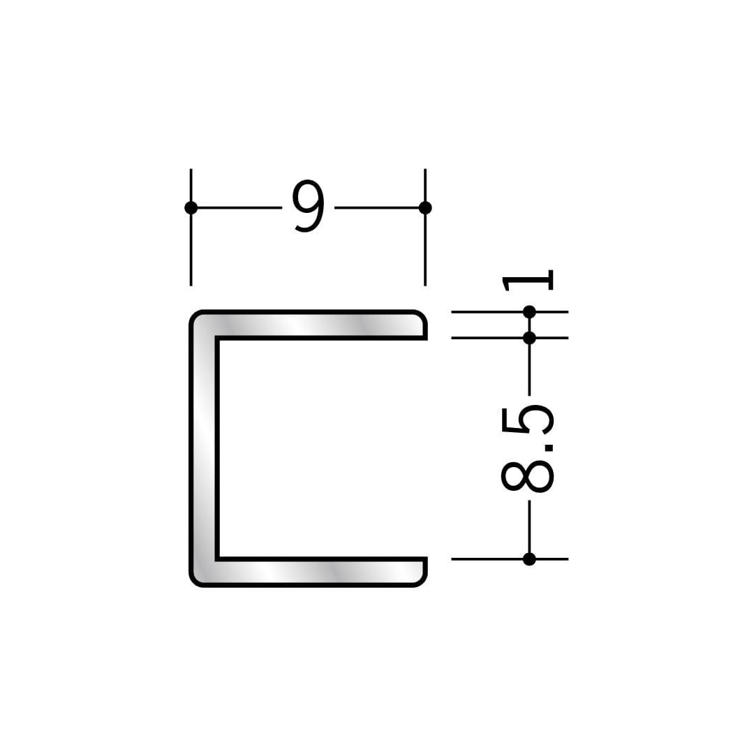 アルミコ型ジョイナー アルミ8.5CC 54186 3m アルマイトシルバー 創建【法人限定】