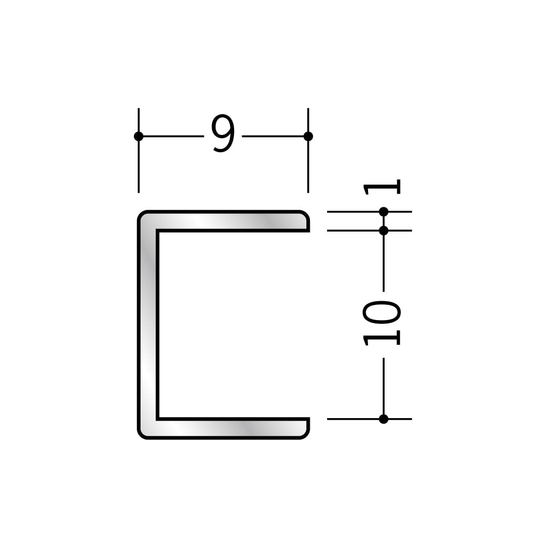アルミコ型ジョイナー アルミ9.5CC 54187 3m アルマイトシルバー 創建【法人限定】