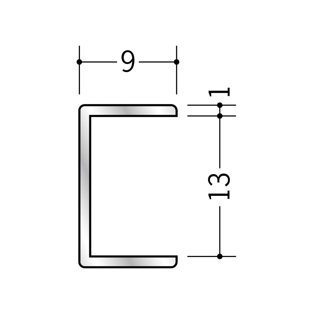 アルミコ型ジョイナー アルミ12.5CC 54189 3m アルマイトシルバー 創建【法人限定】