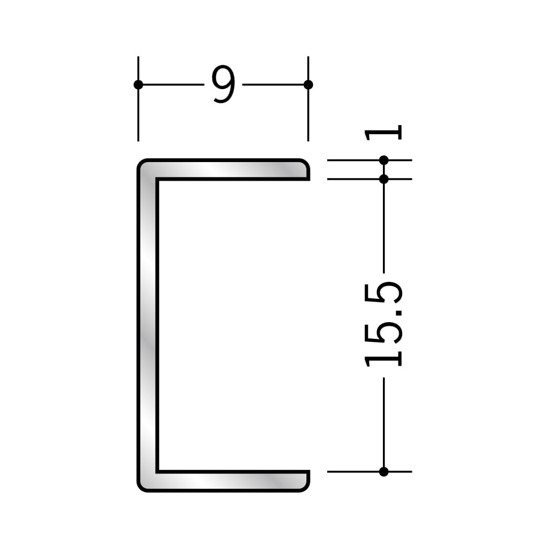 アルミコ型ジョイナー アルミ15.5CC 54175 3m アルマイトシルバー 創建【法人限定】