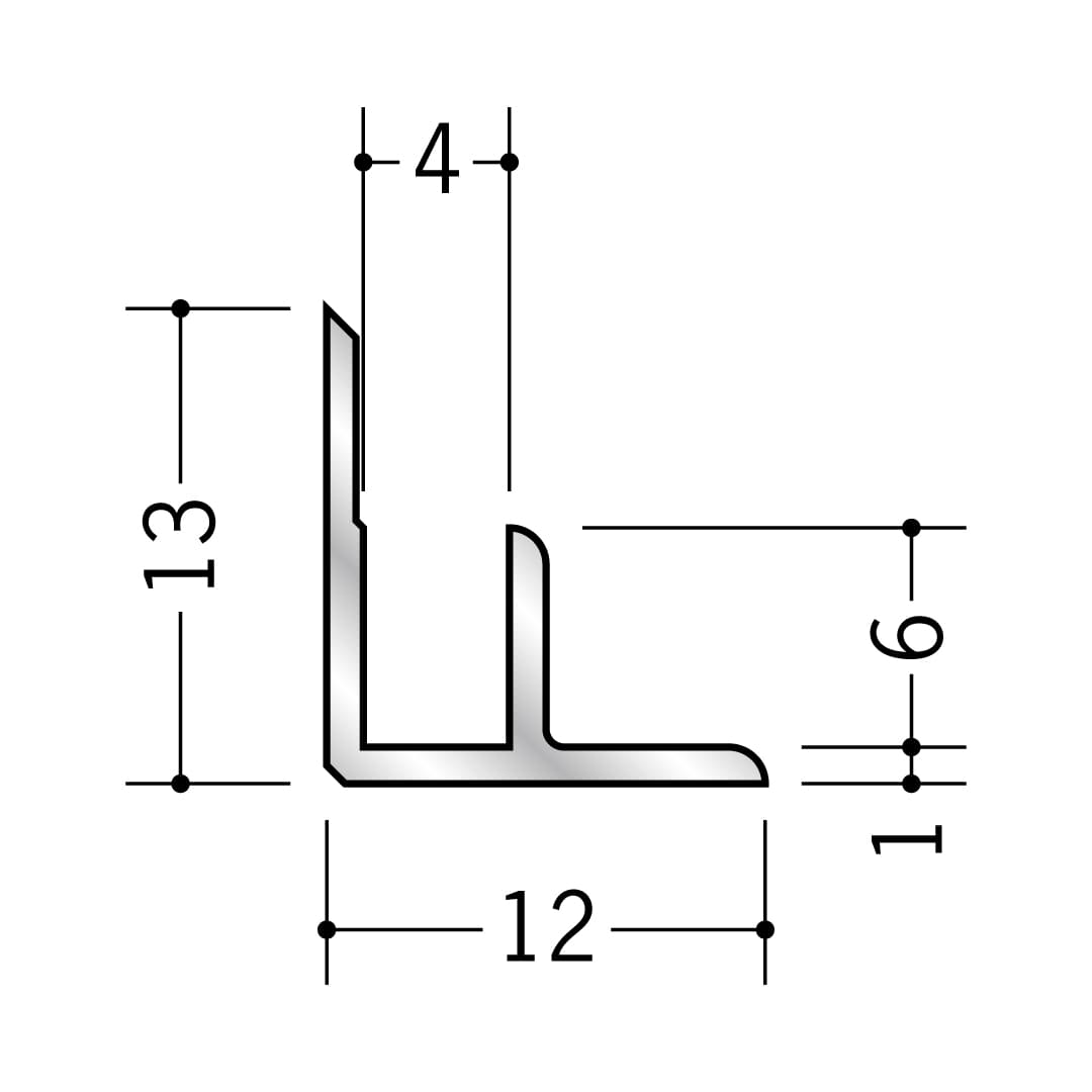 アルミ入隅ジョイナー アルミ4ゼロAB 54037 2.73m アルマイトシルバー 創建【法人限定】