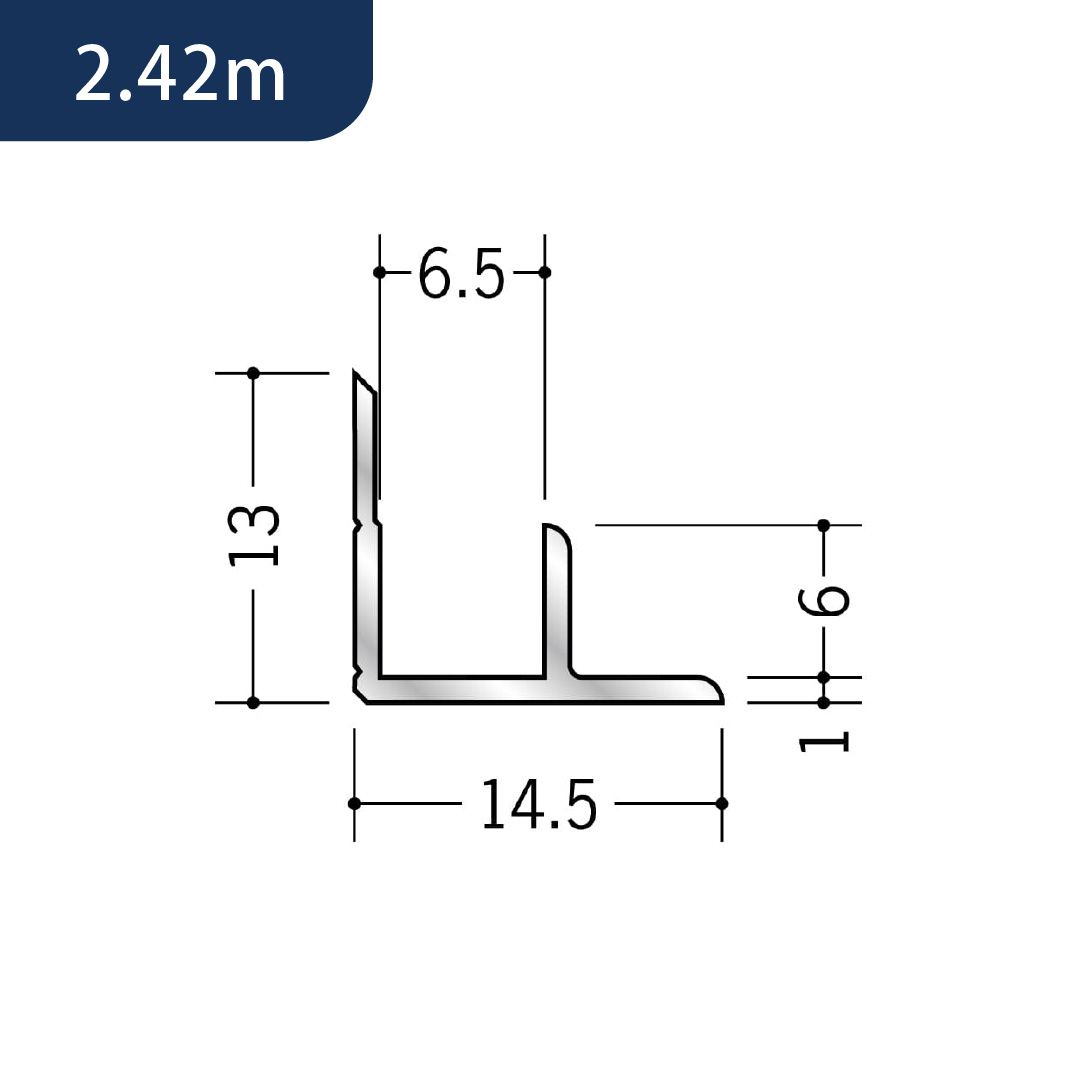 アルミ入隅ジョイナー アルミ6AB 50085 2.42m アルマイトシルバー 創建【法人限定】
