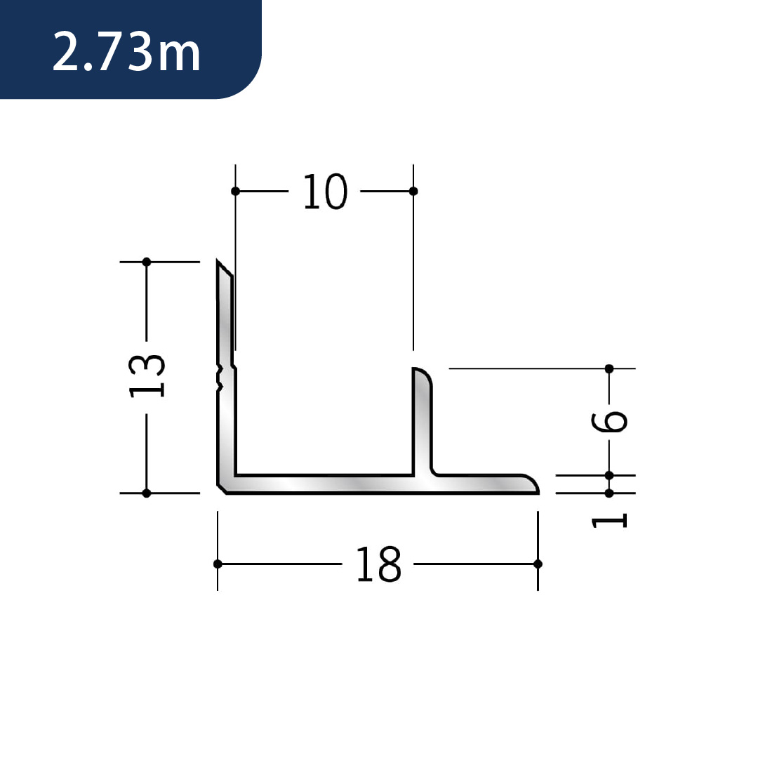 アルミ入隅ジョイナー アルミ9AB 50087 2.73m アルマイトシルバー 創建【法人限定】
