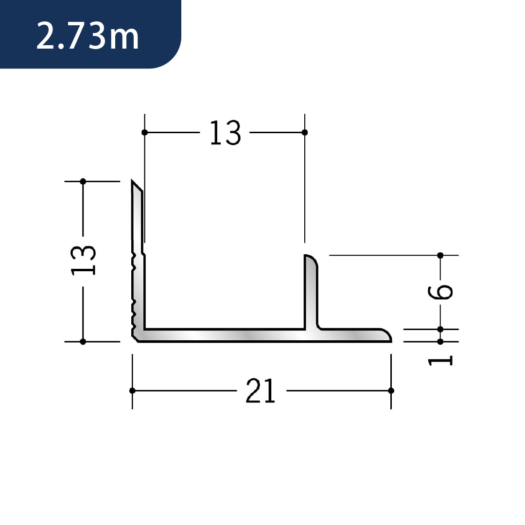 アルミ入隅ジョイナー アルミ12AB 50088 2.73m アルマイトシルバー 創建【法人限定】