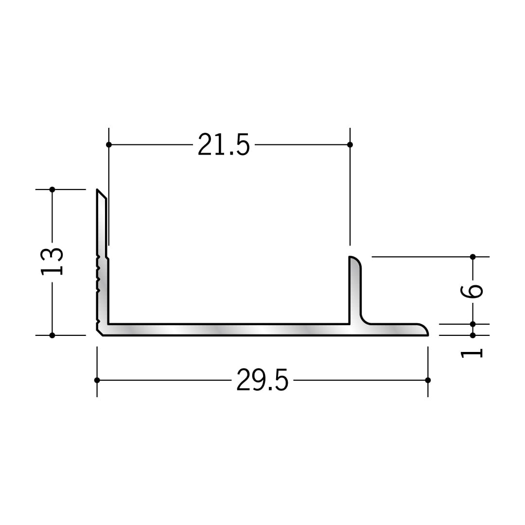 アルミ入隅ジョイナー アルミ21AB 50081 2.73m アルマイトシルバー 創建【法人限定】