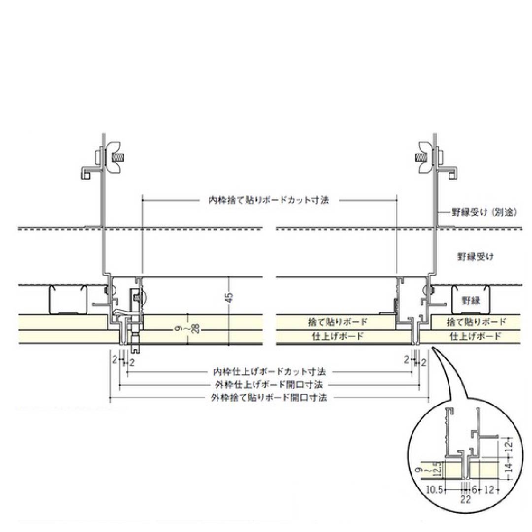 点検口 リーフ目地 454 タイプ1 アルマイトシルバー 450角 62091 天井 アルミ 目地 4方向開閉 創建
