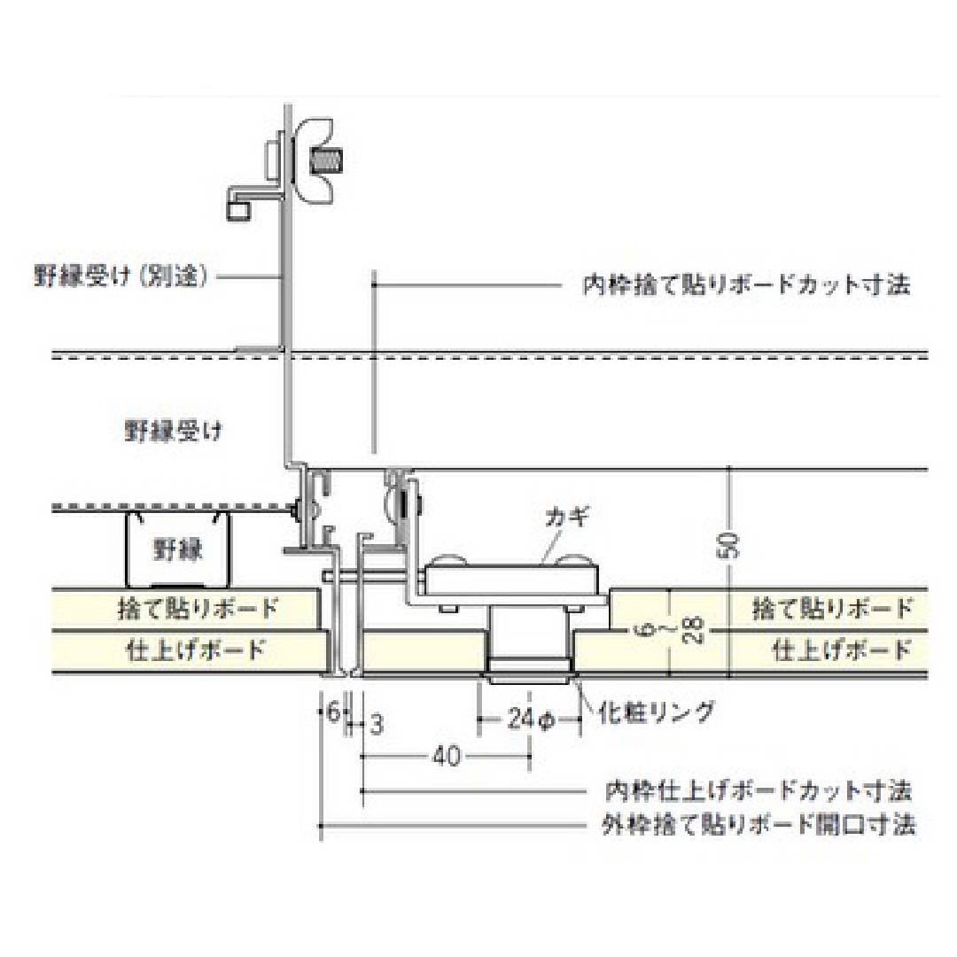 点検口 リーフ目地 303 タイプ3 CB カギ付 カスタムブラック 300角 71075 天井 アルミ 目地 4方向開閉 創建