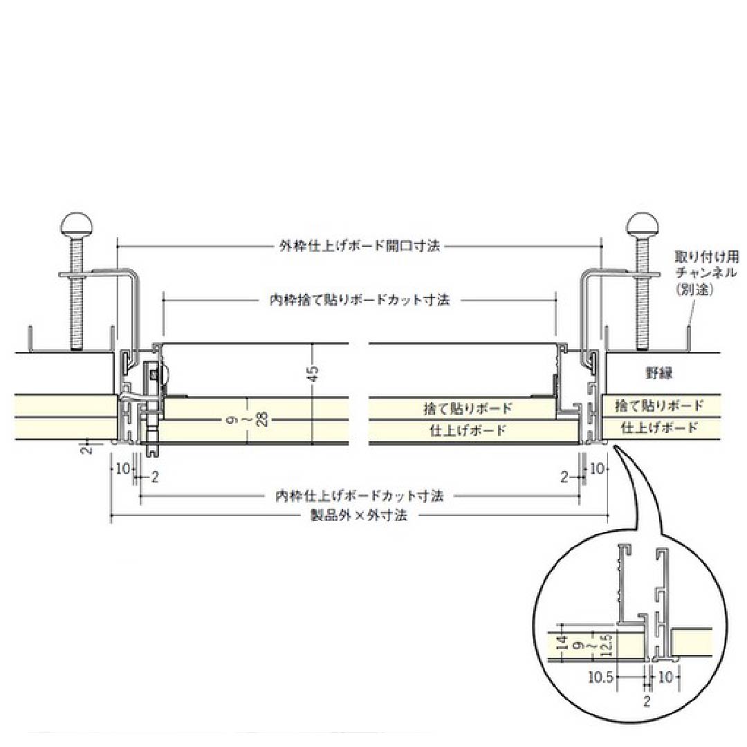 点検口 リーフ額 目地 303 支持金具アルマイトシルバー300角 62116 天井 アルミ 外額 内目地 4方向 創建