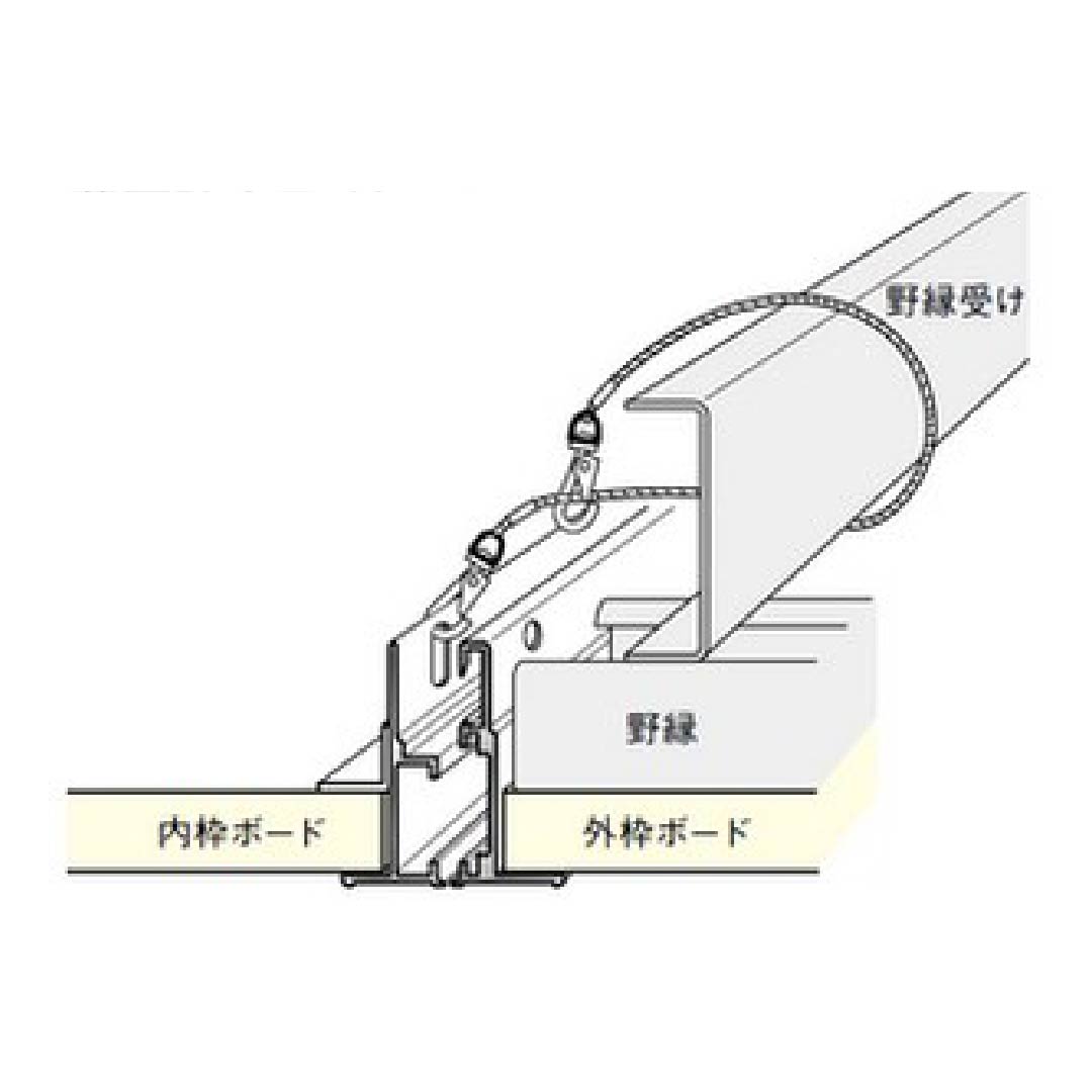 落下防止ワイヤーL 点検口用補助部材 62106【ケース販売】2本入 メッキ 天井点検口 補助部材 創建