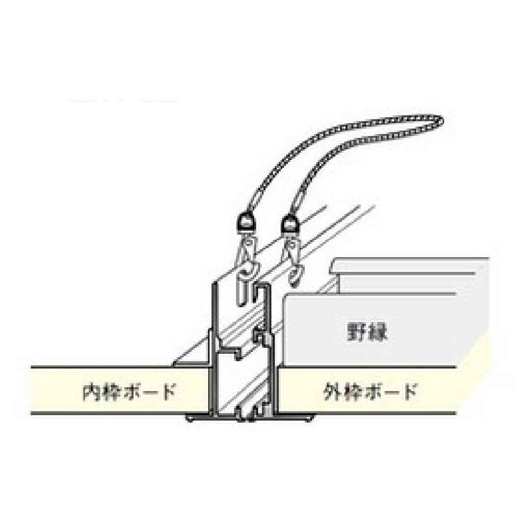 落下防止ワイヤーS 点検口用補助部材 62107【ケース販売】2本入 メッキ 天井点検口 補助部材 創建