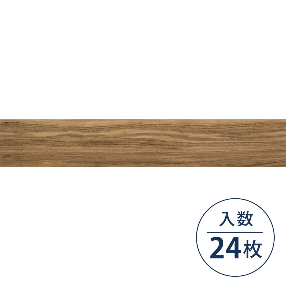 KT2002 フロアタイル（FLOOR TILE）ワックスフリータイル ウォルナットWF 152.4×914.4×2.5（mm）【ケース販売】24枚入 サンゲツ