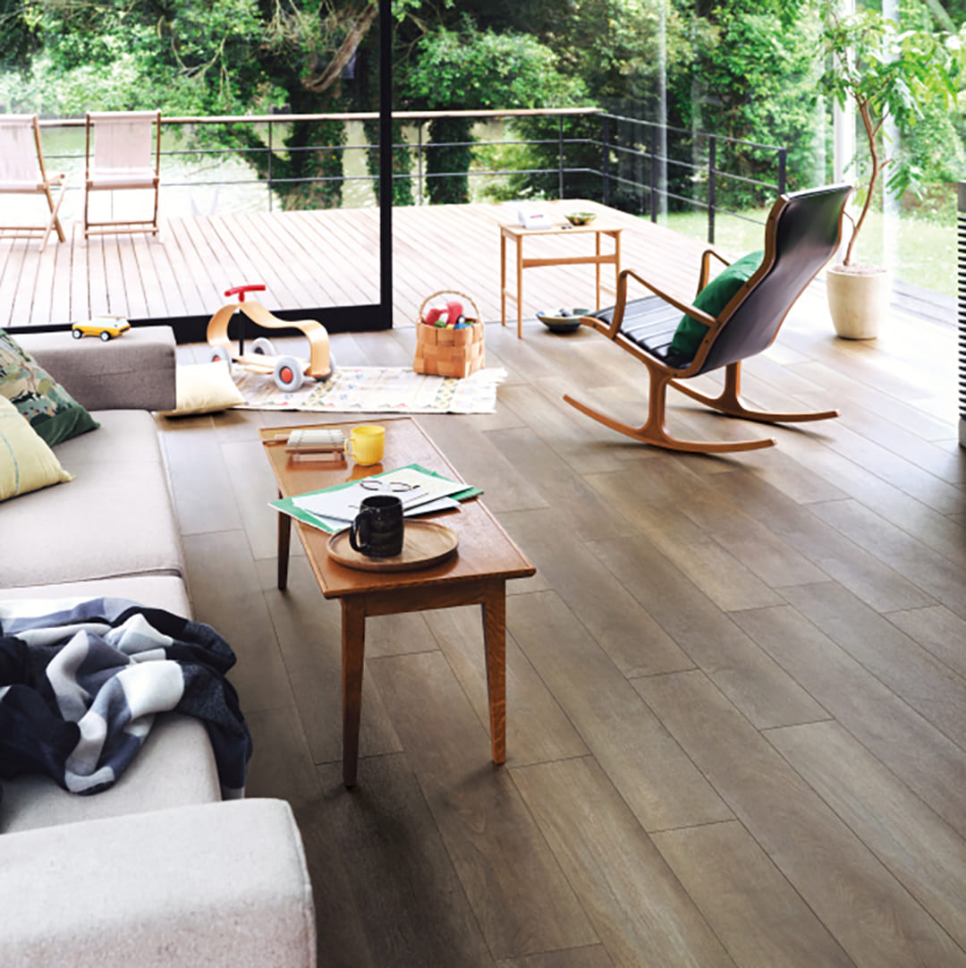 WD2047 フロアタイル（FLOOR TILE）ウッド アデルウォルナット 180×1200×2.5（mm）【ケース販売】15枚入 サンゲツ