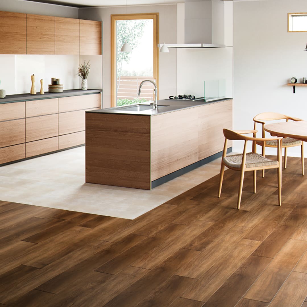 WD2048 フロアタイル（FLOOR TILE）ウッド アデルウォルナット 180×1200×2.5（mm）【ケース販売】15枚入 サンゲツ