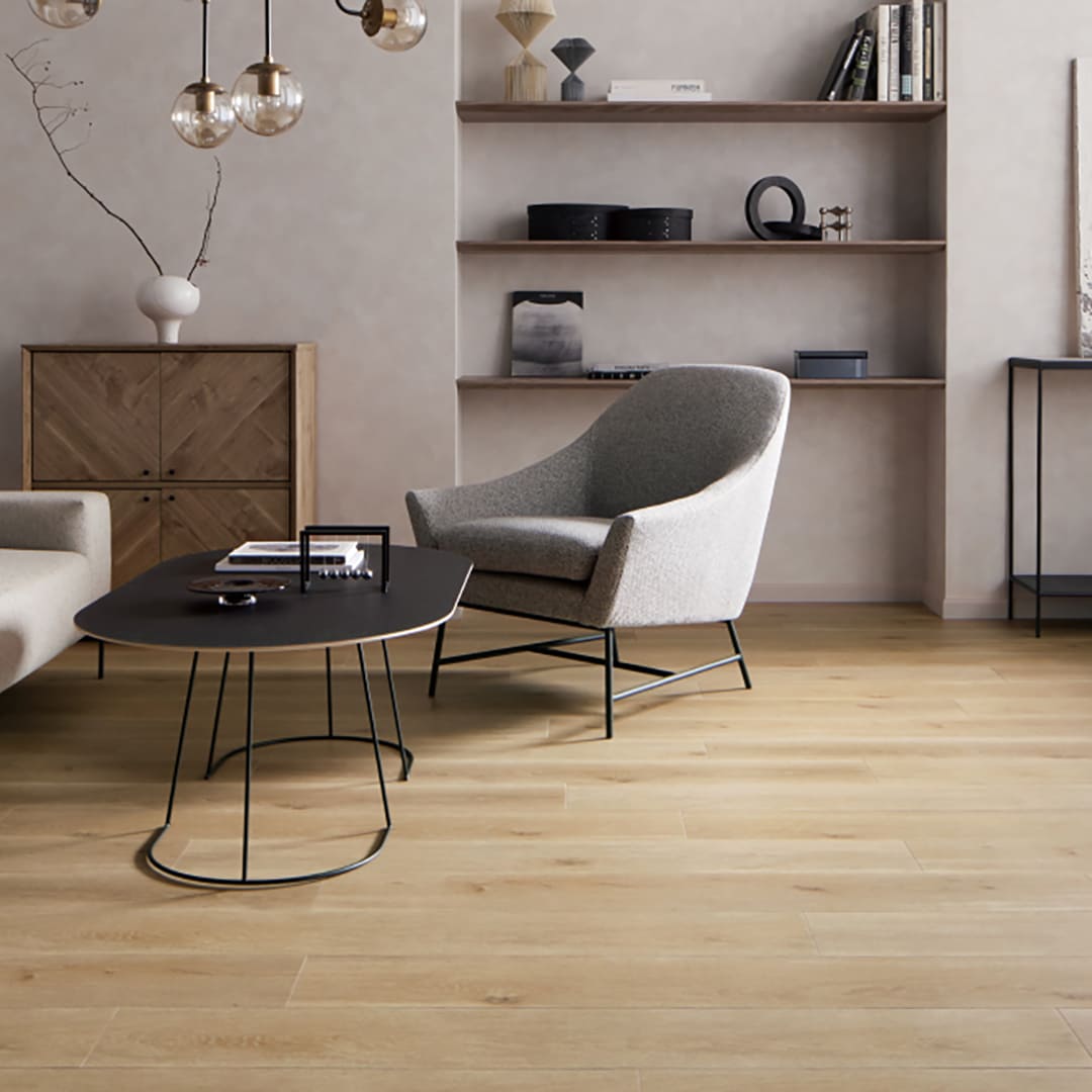 WD2056 フロアタイル（FLOOR TILE）ウッド ドライオーク 180×1260×2.5（mm）【ケース販売】15枚入 サンゲツ