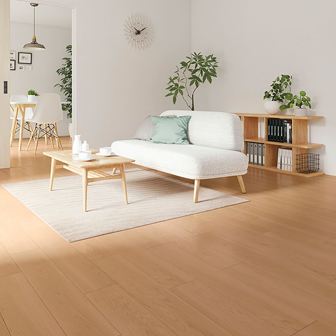 WD2081 フロアタイル（FLOOR TILE）ウッド メイプル 152.4×914.4×2.5（mm）【ケース販売】24枚入 サンゲツ