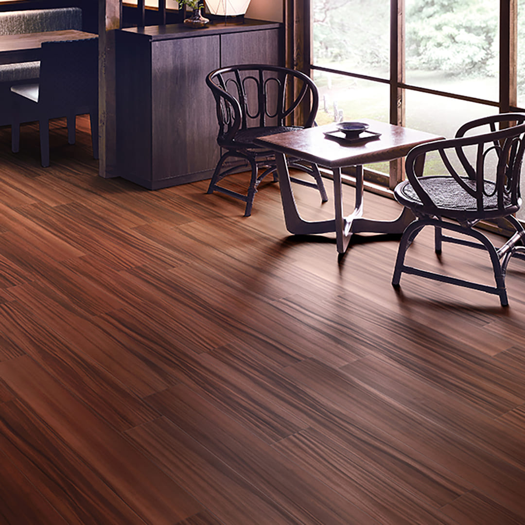 WD2104 フロアタイル（FLOOR TILE）ウッド モンキーポッド 152.4×914.4×2.5（mm）【ケース販売】24枚入 サンゲツ
