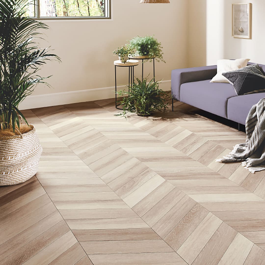 WD2110 フロアタイル（FLOOR TILE）ウッド シェブロンウッド 108×494.1×2.5（mm）【ケース販売】72枚入 サンゲツ
