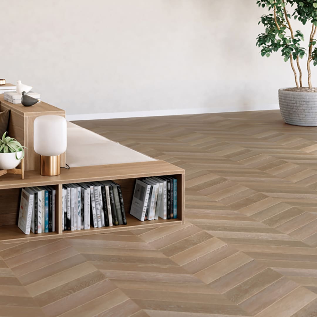 WD2111 フロアタイル（FLOOR TILE）ウッド シェブロンウッド 108×494.1×2.5（mm）【ケース販売】72枚入 サンゲツ