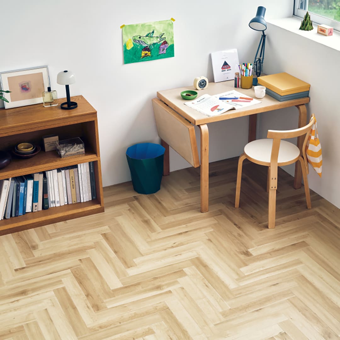 WD2117 フロアタイル（FLOOR TILE）ウッド ウォッシュドオーク 75×450×2.5（mm）【ケース販売】120枚入 サンゲツ