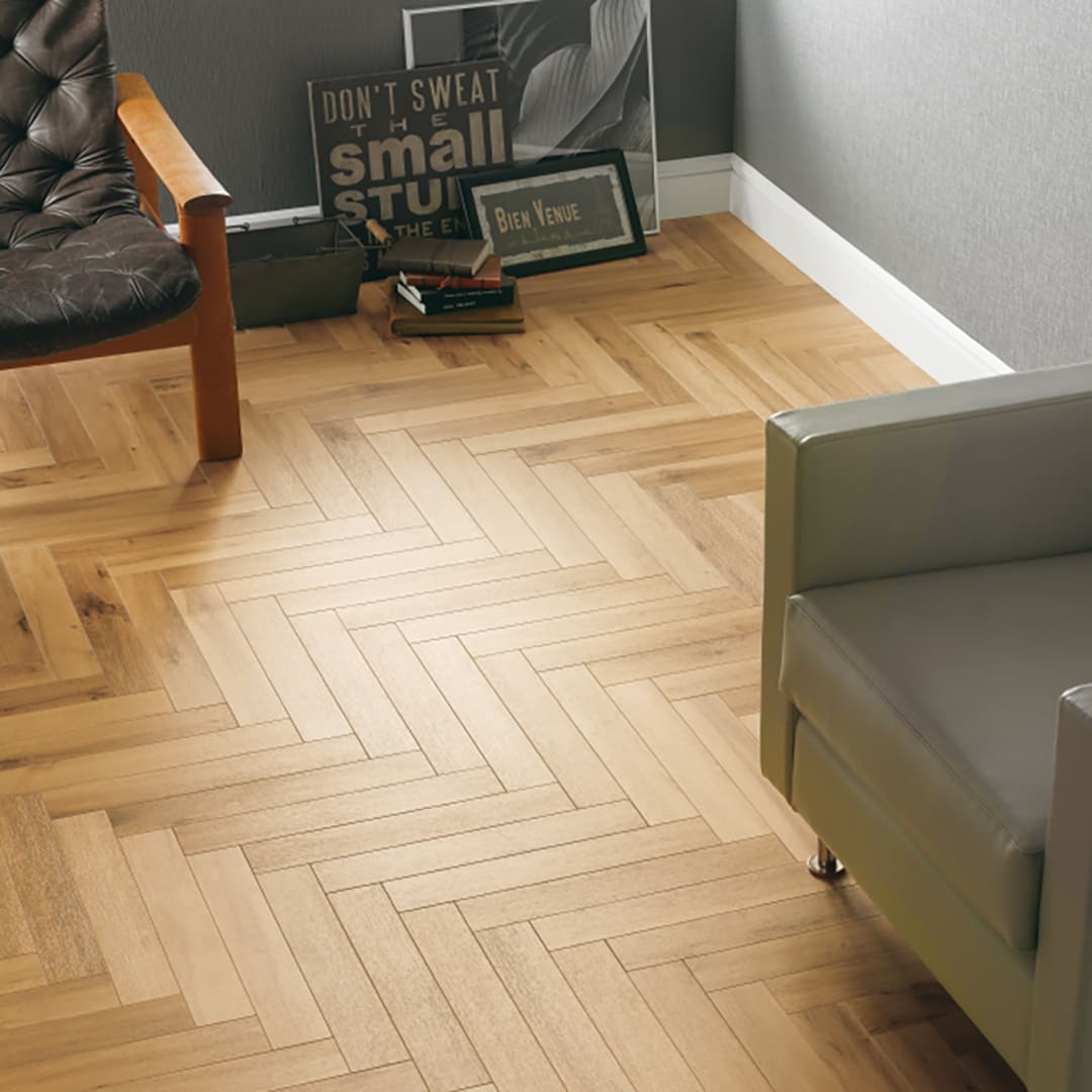 WD2118 フロアタイル（FLOOR TILE）ウッド ウォッシュドオーク 75×450×2.5（mm）【ケース販売】120枚入 サンゲツ