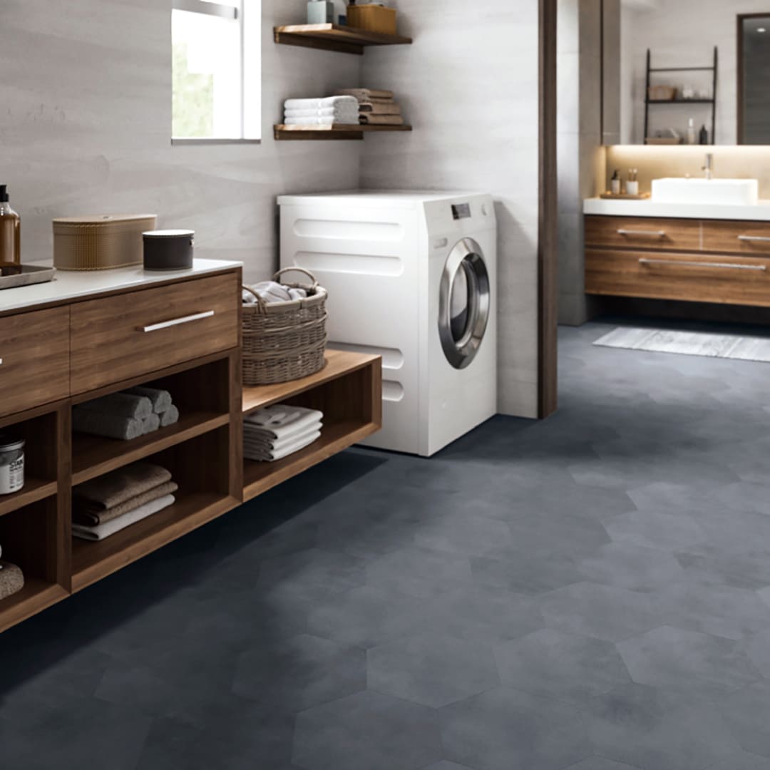 IS2012 フロアタイル（FLOOR TILE）ストーン＆アクセント プレーンヘキサ 260×300×2.5（mm）【ケース販売】52枚入 サンゲツ