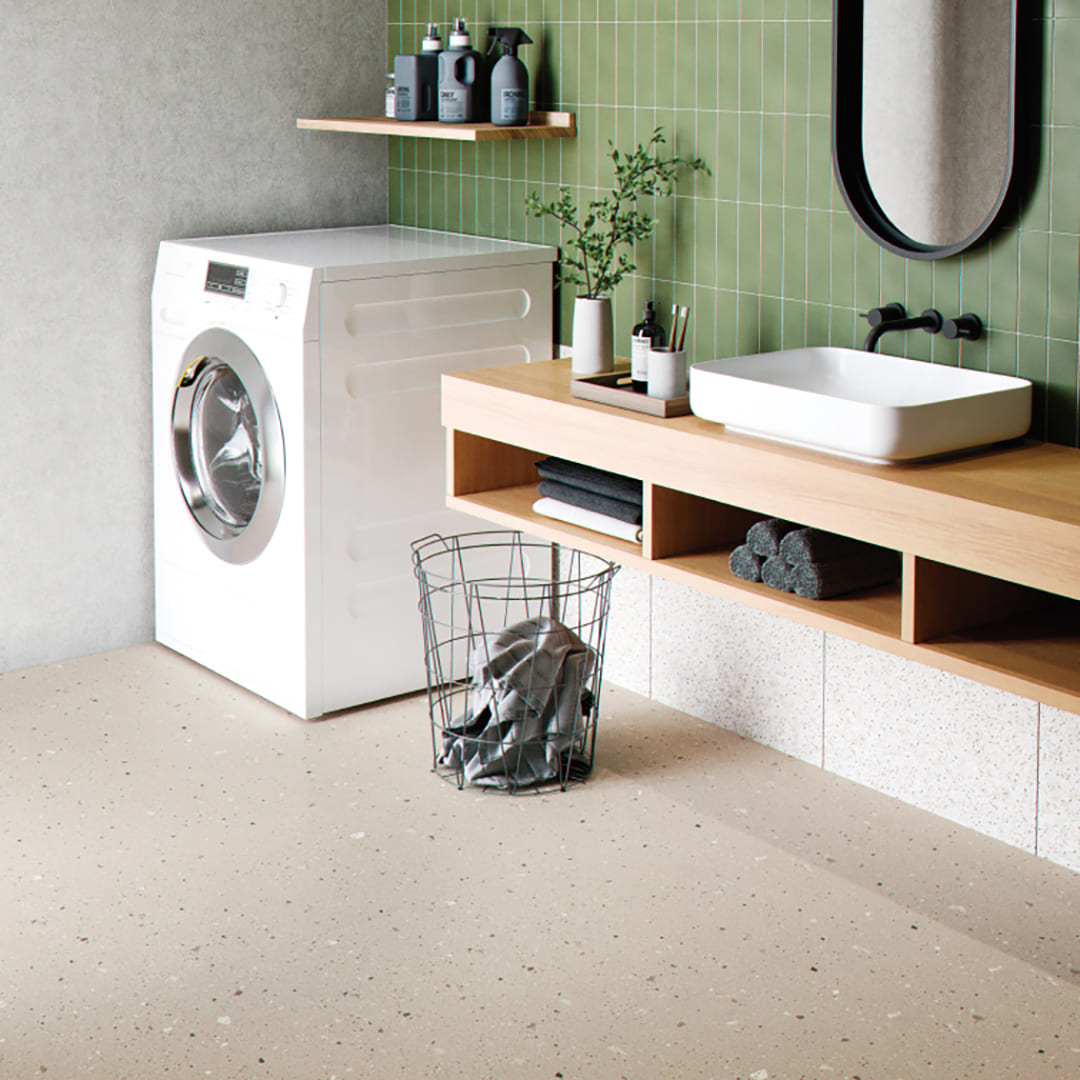 IS2017 フロアタイル（FLOOR TILE）ストーン＆アクセント シックテラゾー 457.2×457.2×2.5（mm） サンゲツ