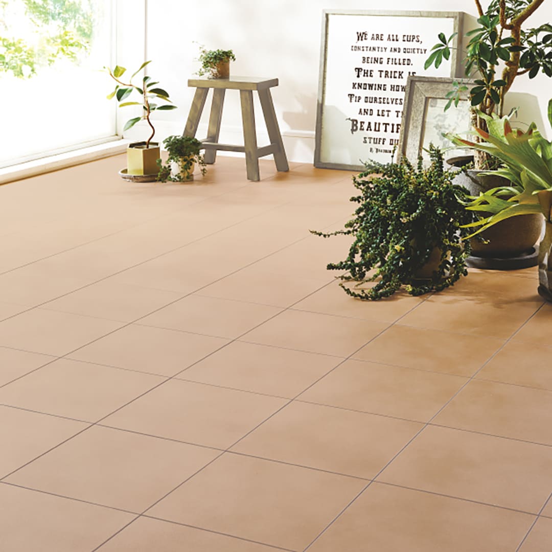 IS2108 フロアタイル（FLOOR TILE）ストーン＆アクセント テラコッタ 304.8×304.8×2.5（mm） サンゲツ