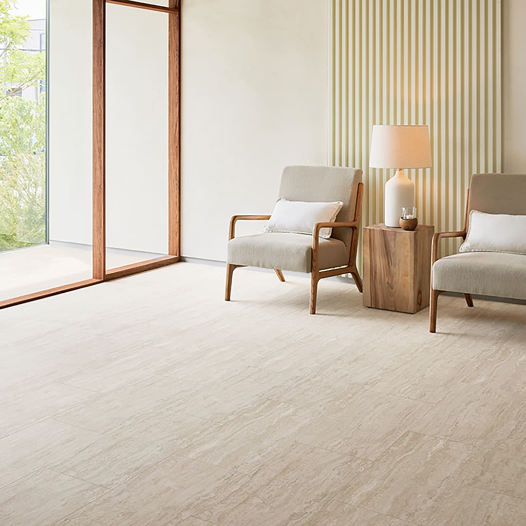 IS2115 フロアタイル（FLOOR TILE）ストーン＆アクセント トラバーチンロマーノ 304.8×609.6×2.5（mm） サンゲツ