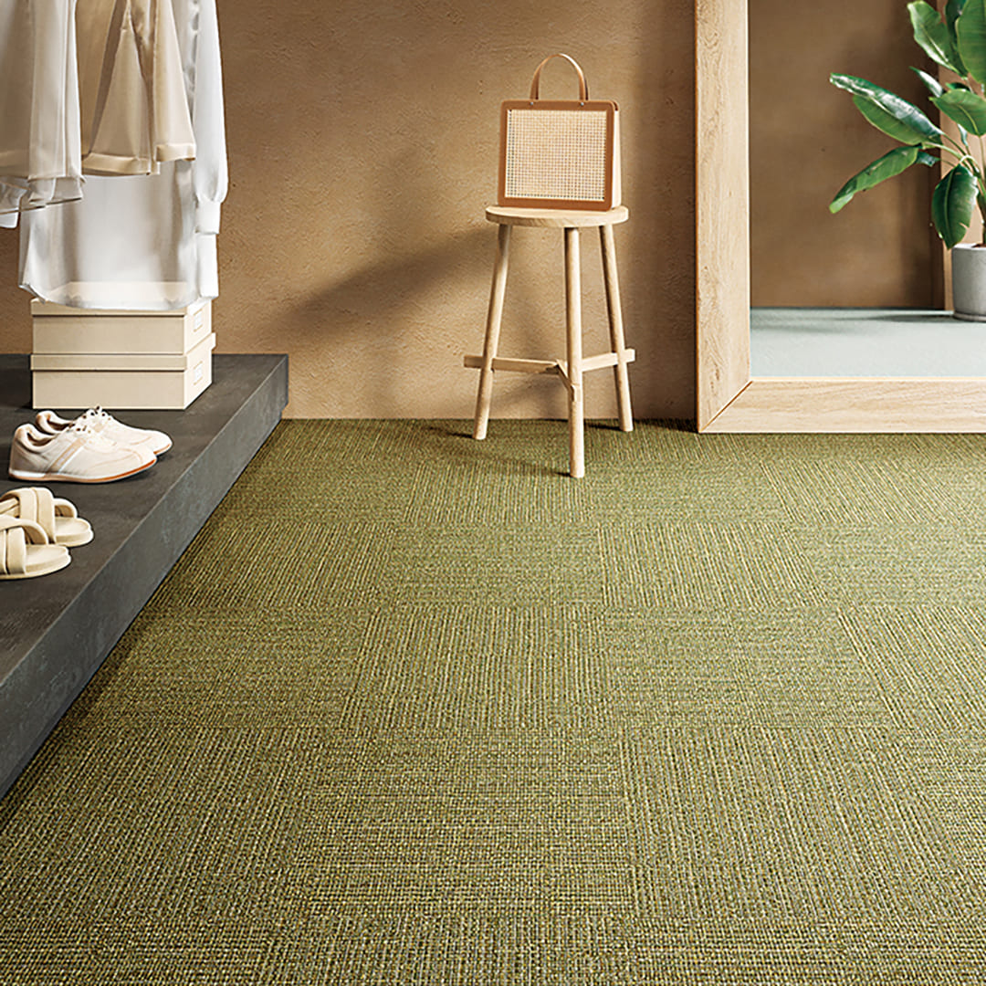 IS2161 フロアタイル（FLOOR TILE）ストーン＆アクセント ラフウィーブ 457.2×457.2×2.5（mm） サンゲツ