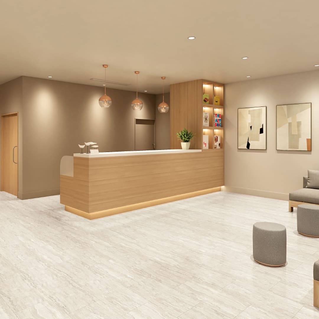 KT2020 フロアタイル（FLOOR TILE）ワックスフリータイル トラバーチンロマーノWF 304.8×609.6×2.5（mm） サンゲツ