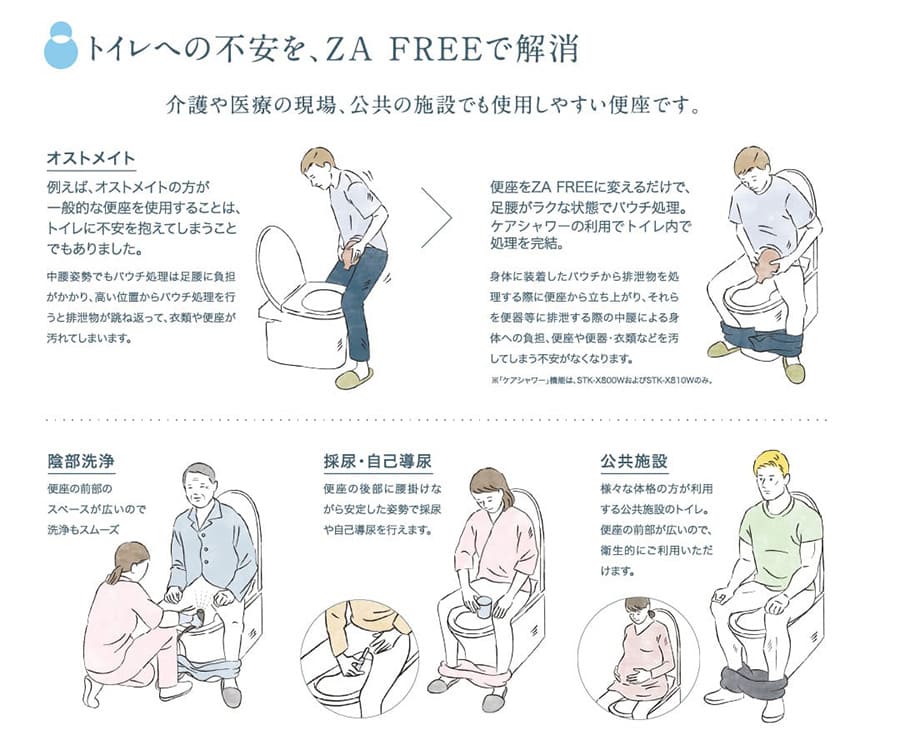施設や公共の場でも使用しやすい