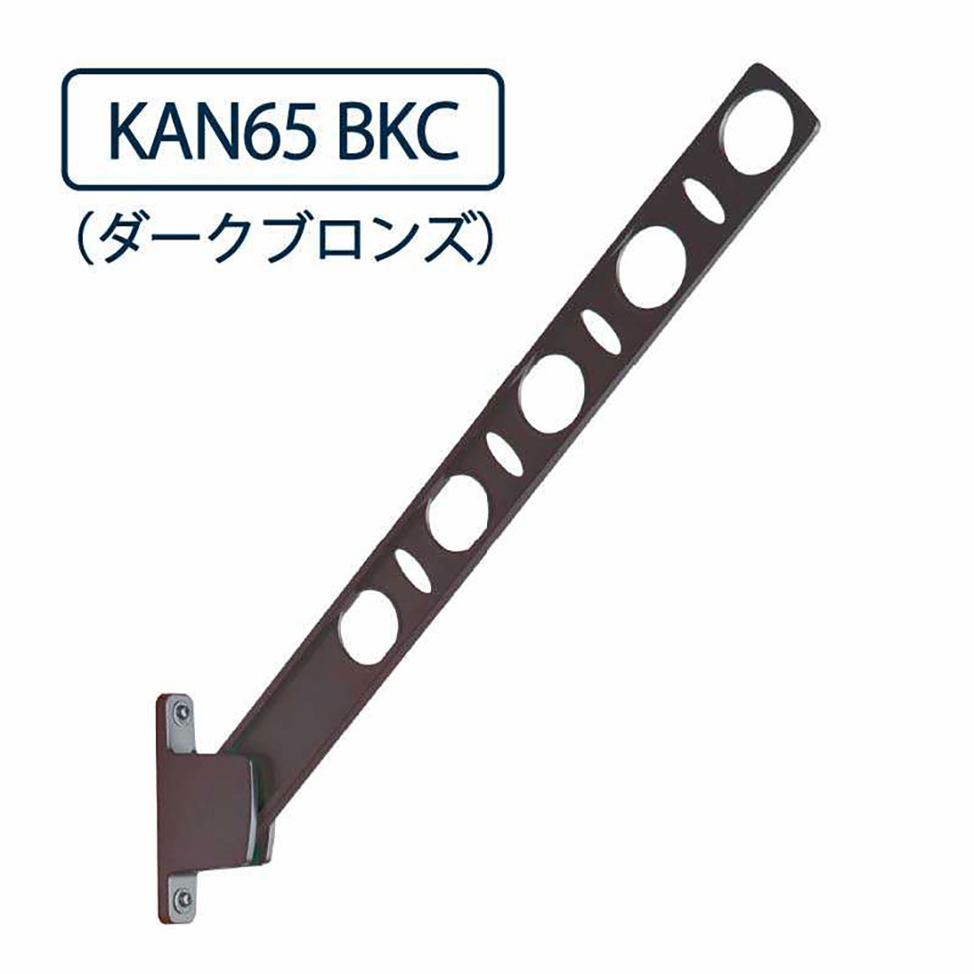 ドライウェーブ 窓壁用 物干し金物 KAN65 BKC ダークブロンズ 650mm 屋外 2本1セット DRY・WAVE タカラ産業