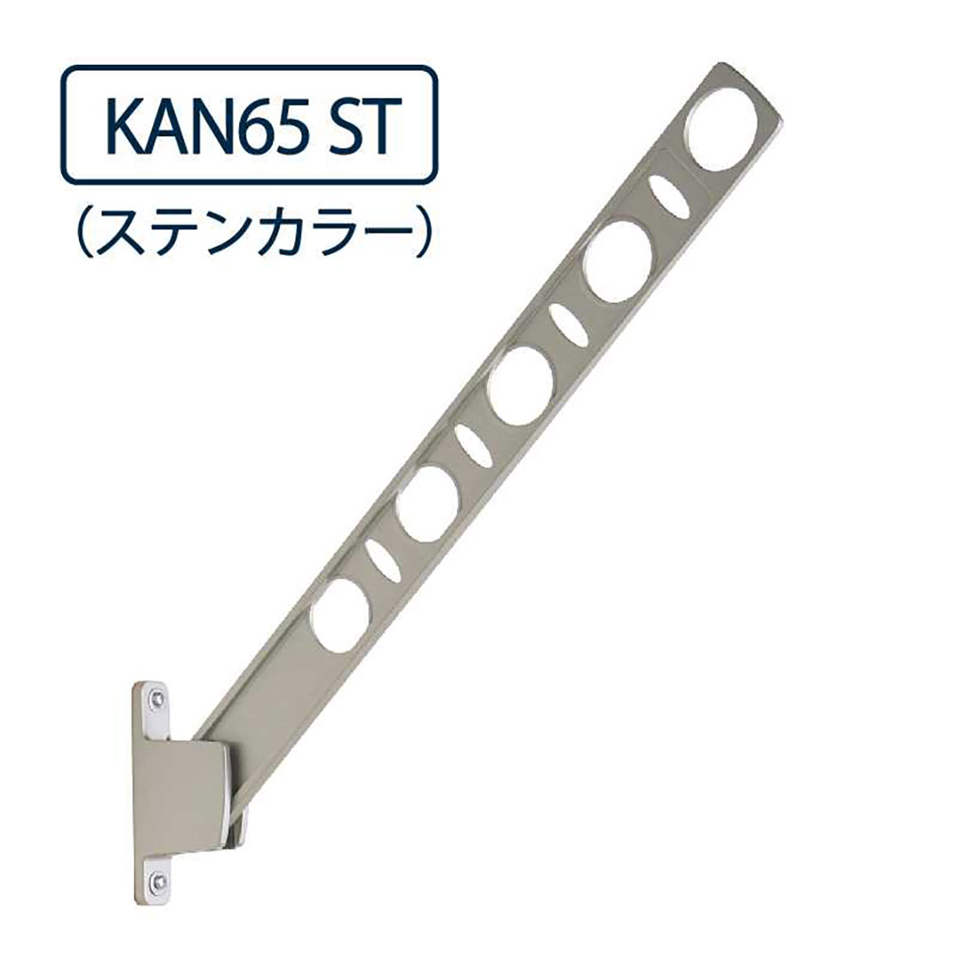 ドライウェーブ 窓壁用 物干し金物 KAN65 ST ステンカラー 650mm 屋外 2本1セット DRY・WAVE タカラ産業