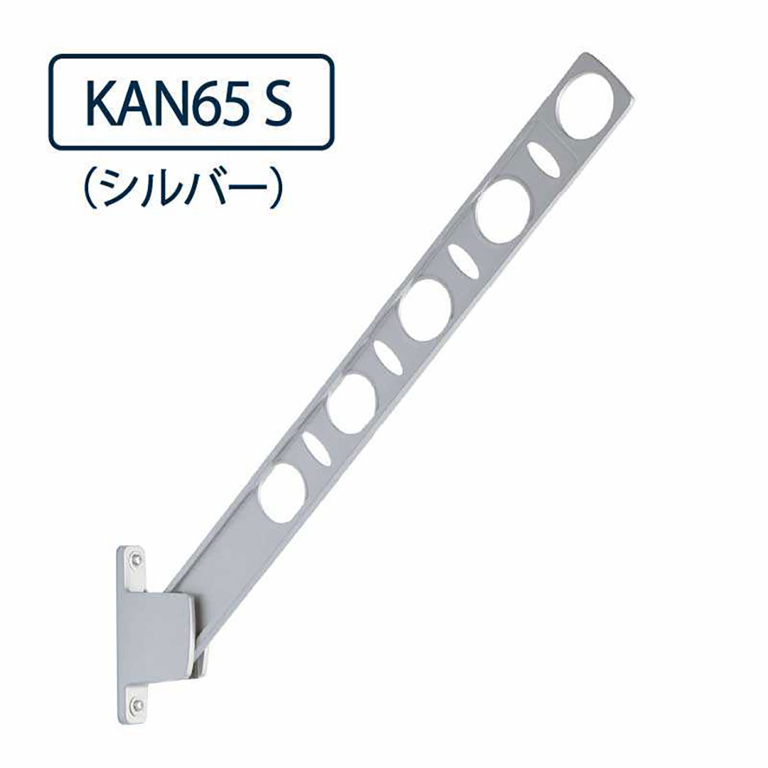 ドライウェーブ 窓壁用 物干し金物 KAN65 S シルバー 650mm 屋外2本1セット DRY・WAVE タカラ産業