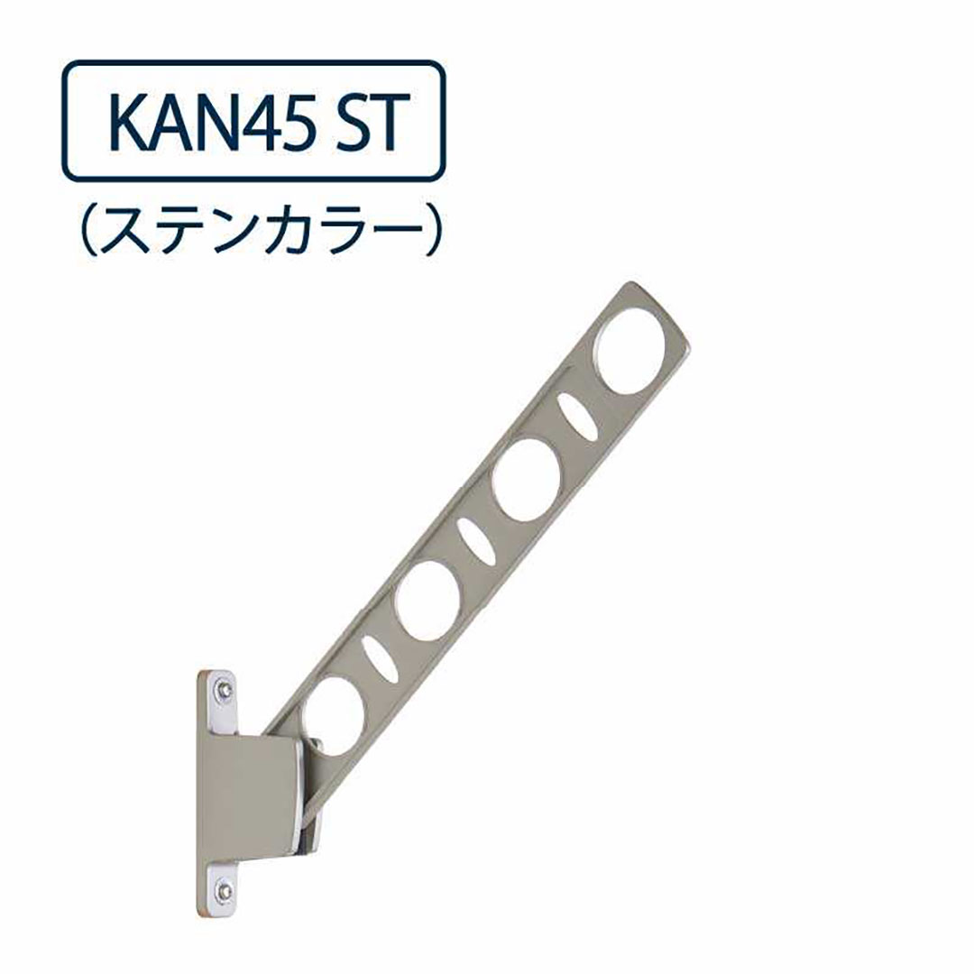 ドライウェーブ 窓壁用 物干し金物 KAN45 ST ステンカラー 450mm 屋外2本1セット DRY・WAVE タカラ産業