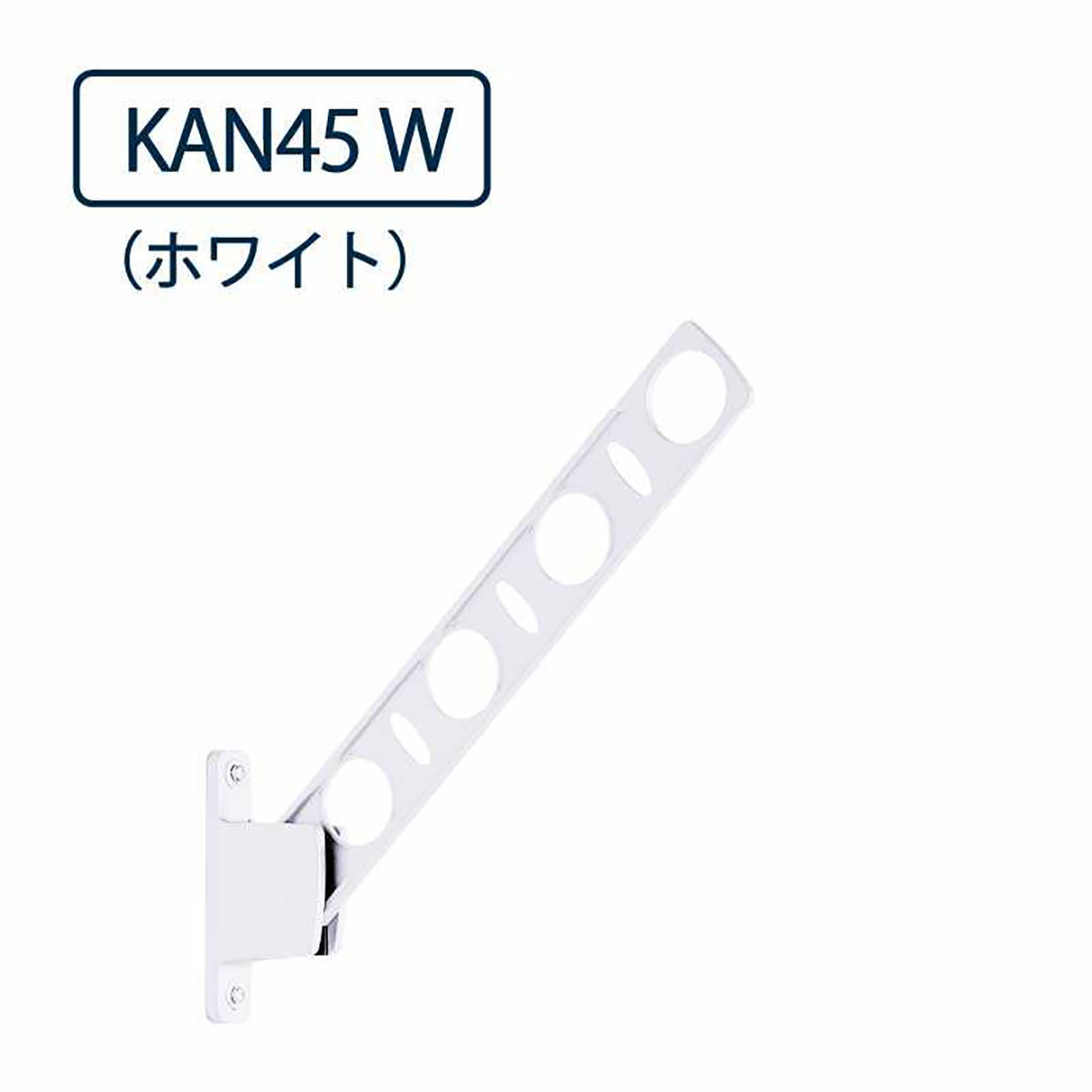 ドライウェーブ 窓壁用 物干し金物 KAN45 W ホワイト 450mm 屋外2本1セット DRY・WAVE タカラ産業