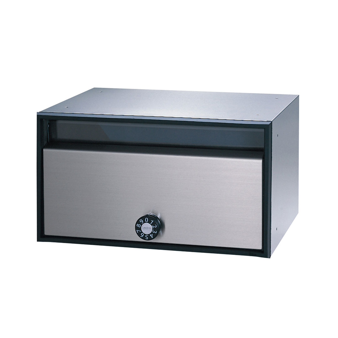 集合住宅用ポスト MX-2 ヘアライン 前入前出 1戸用 W360×H200×D280 BL認定品 myナンバー錠 田島メタルワーク(法人限定)