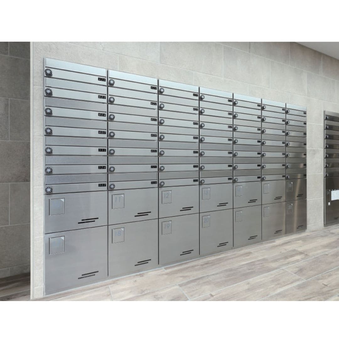 集合住宅用 宅配ボックス GX36R-24-D34-HL ヘアライン 捺印装置なし 高さ240mm GX36R 防雨型 田島メタルワーク（法人限定）