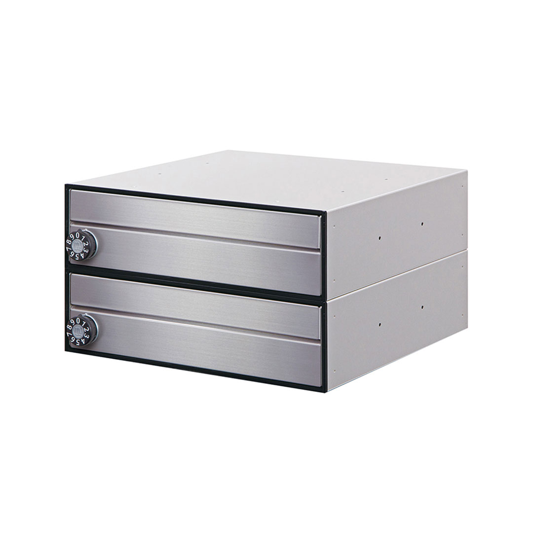 集合住宅用ポスト MX-91-36FF-2-HL ヘアライン 前入前出 2戸用 W360 防雨型 myナンバー錠 田島メタルワーク(法人限定)