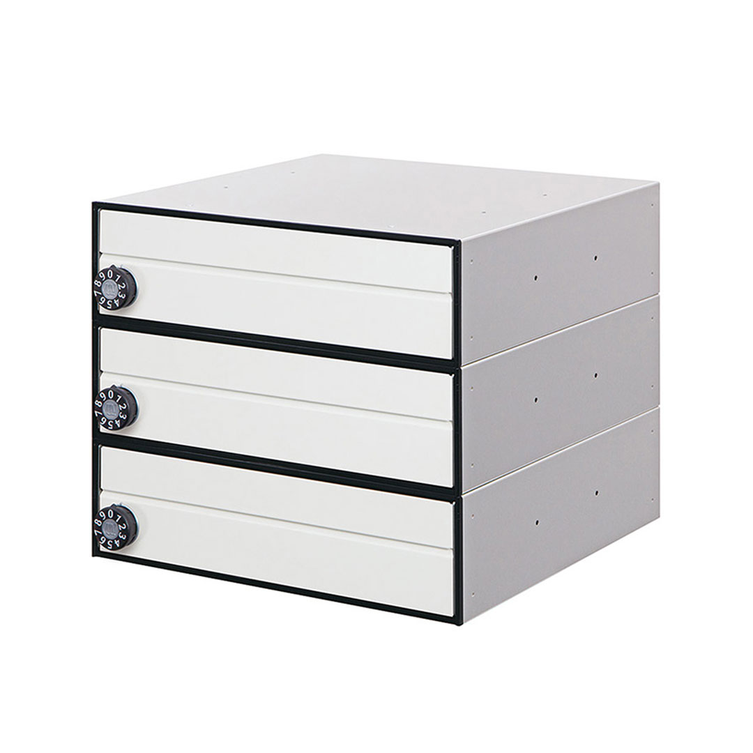 集合住宅用ポスト MX-91-36FF-3-W ホワイト 前入前出 3戸用 W360 防雨型 myナンバー錠 田島メタルワーク（法人限定）