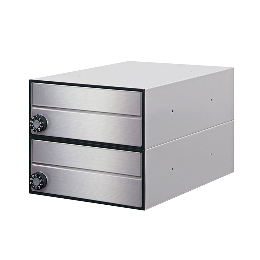 集合住宅用ポスト MX-92-28FF-2-HL ヘアライン 前入前出 2戸用 W280 防雨型 大型郵便 myナンバー錠 田島メタルワーク(法人限定)