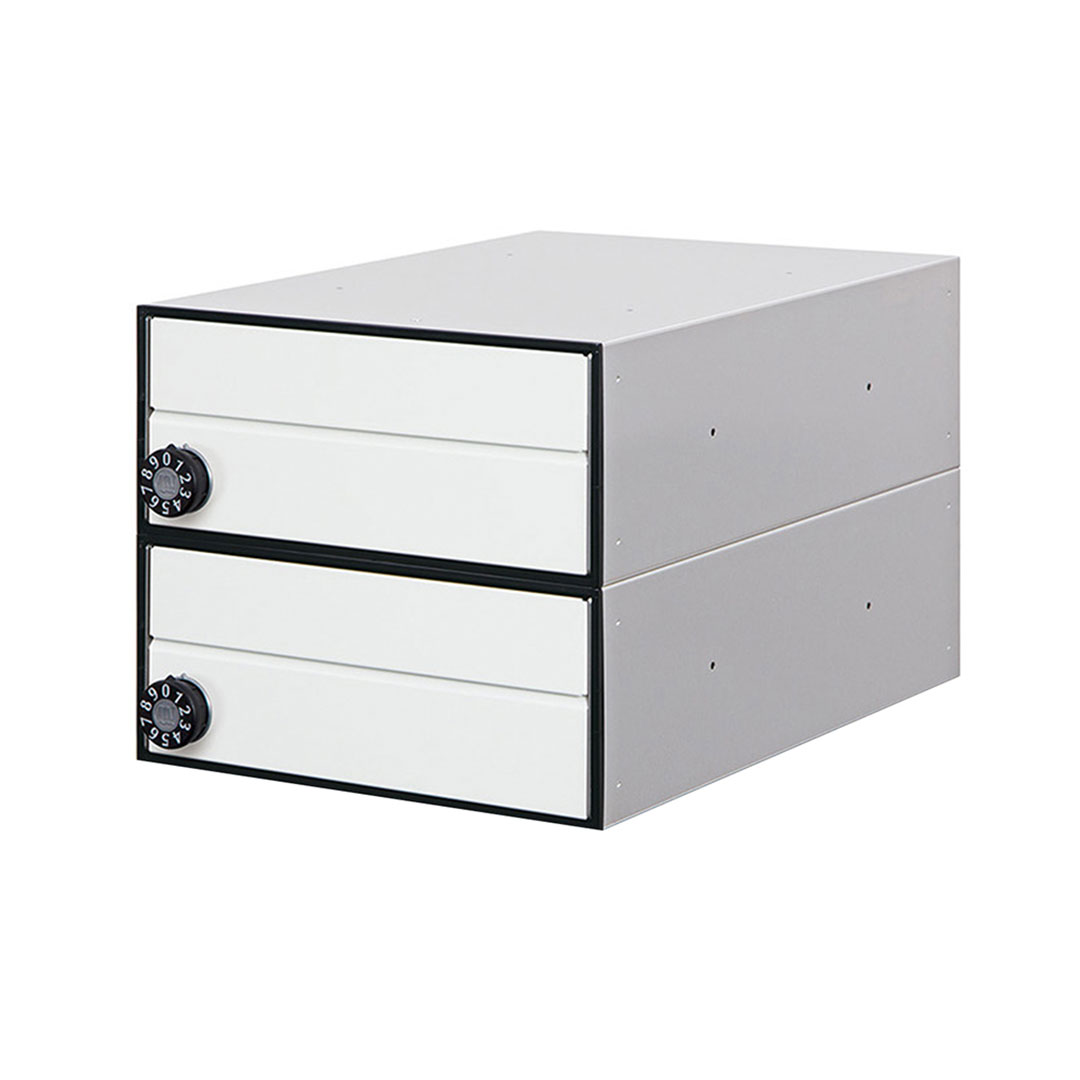 集合住宅用ポスト MX-92-28FF-2-W ホワイト 前入前出 2戸用 W280 防雨型 大型郵便 myナンバー錠 田島メタルワーク(法人限定)